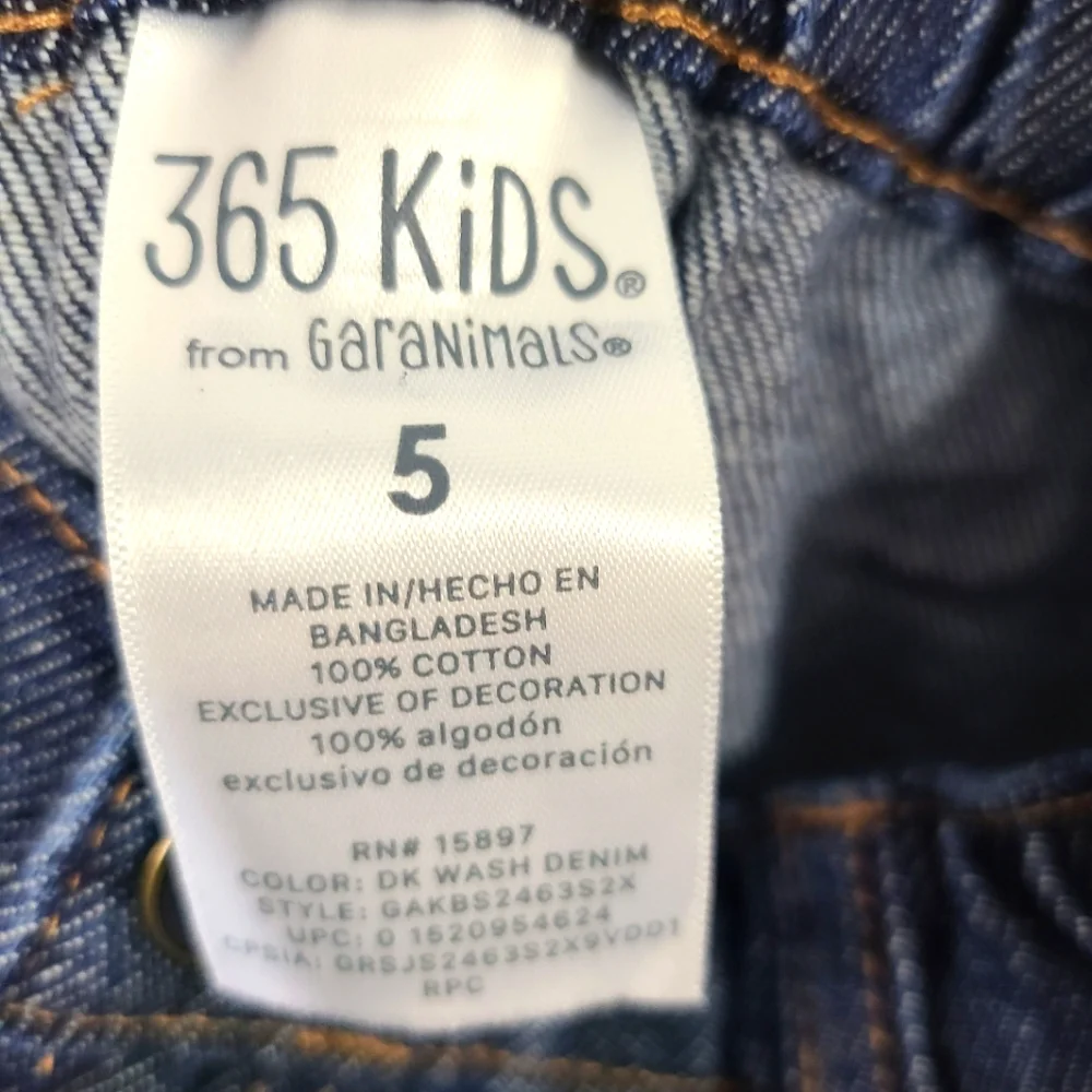 NWT 365 Kids from‎ Garanimals Size 5 Carpenter Pants Dark Wash Jeans